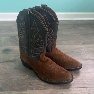 Acme Brown Leather Kids Size 1.5 Western Cowboy Boots